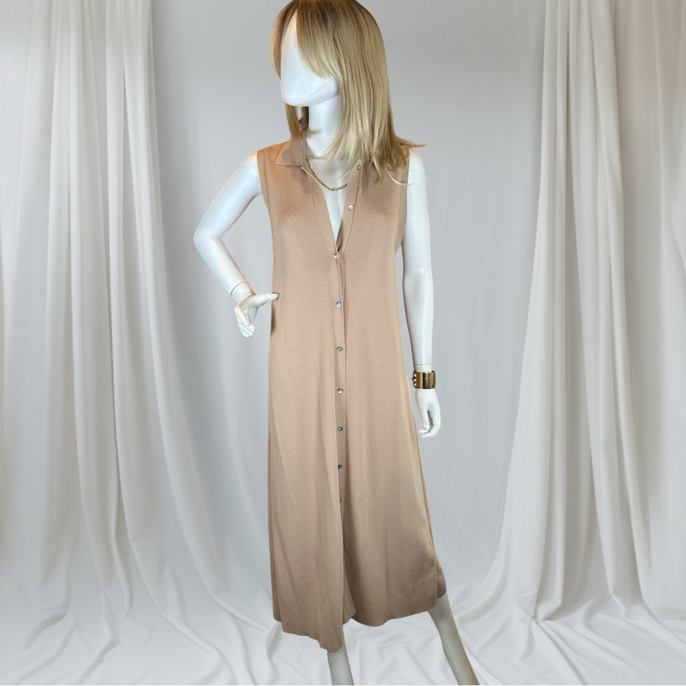 Zara Tan V-Neck Dress/Duster